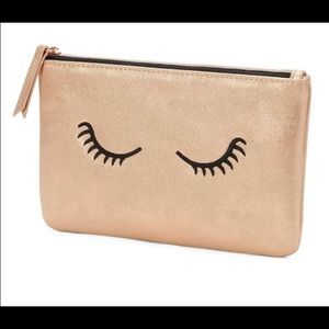 Stella & Dot metallic eyelash pouch